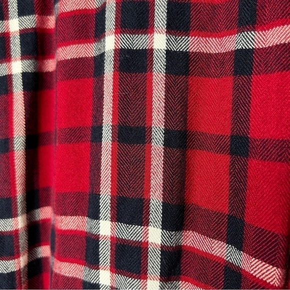 RAILS Hunter red black white check plaid Button Front  Flannel Shirt XS - Picture 7 of 7